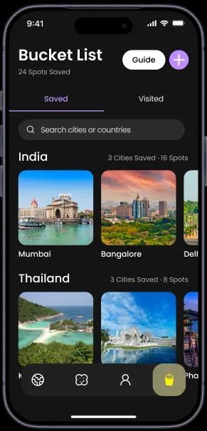 Your travel bucket list, organized