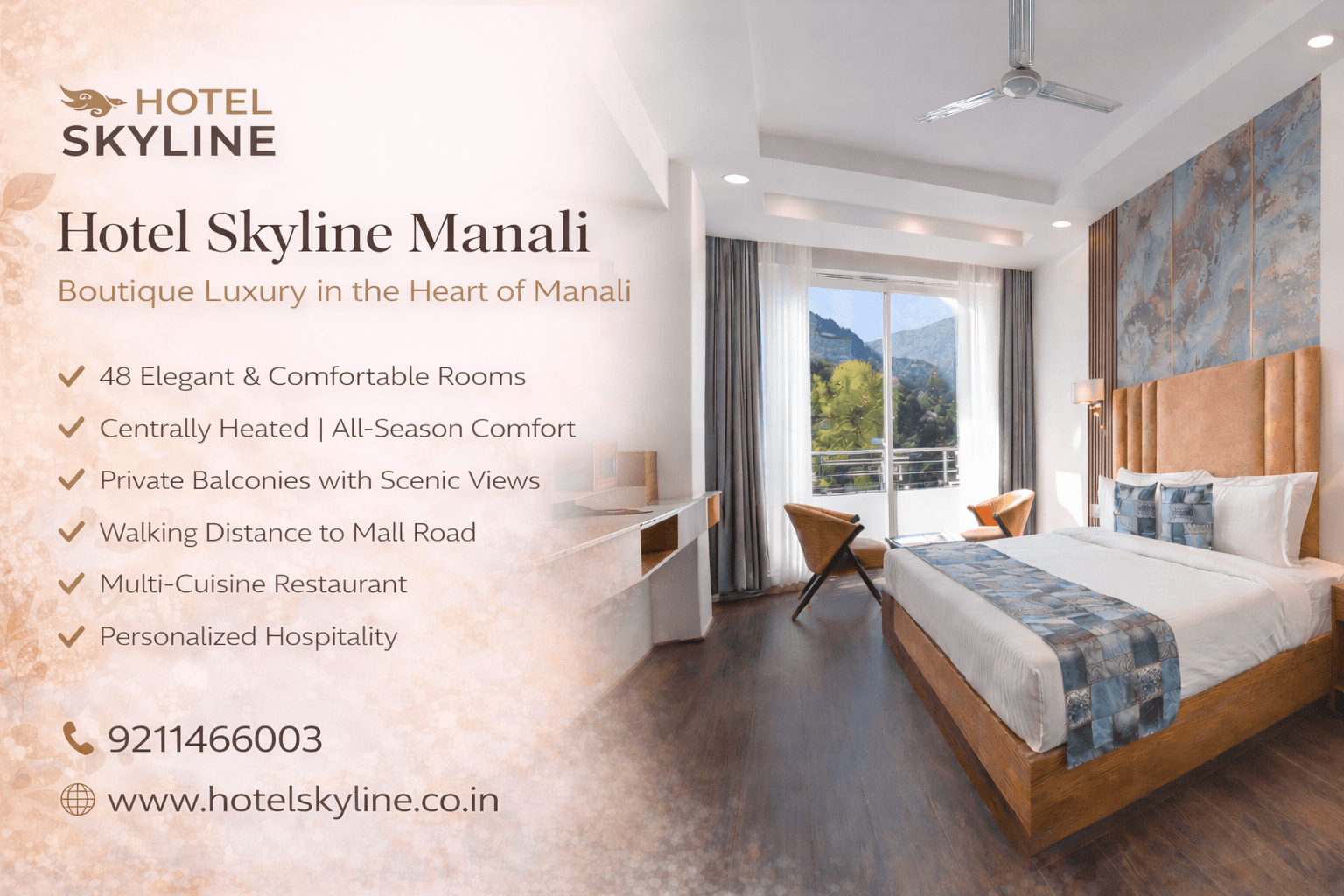 Hotel Skyline Manali - Walking to Mall Road, Centrally Heated. – photo 3