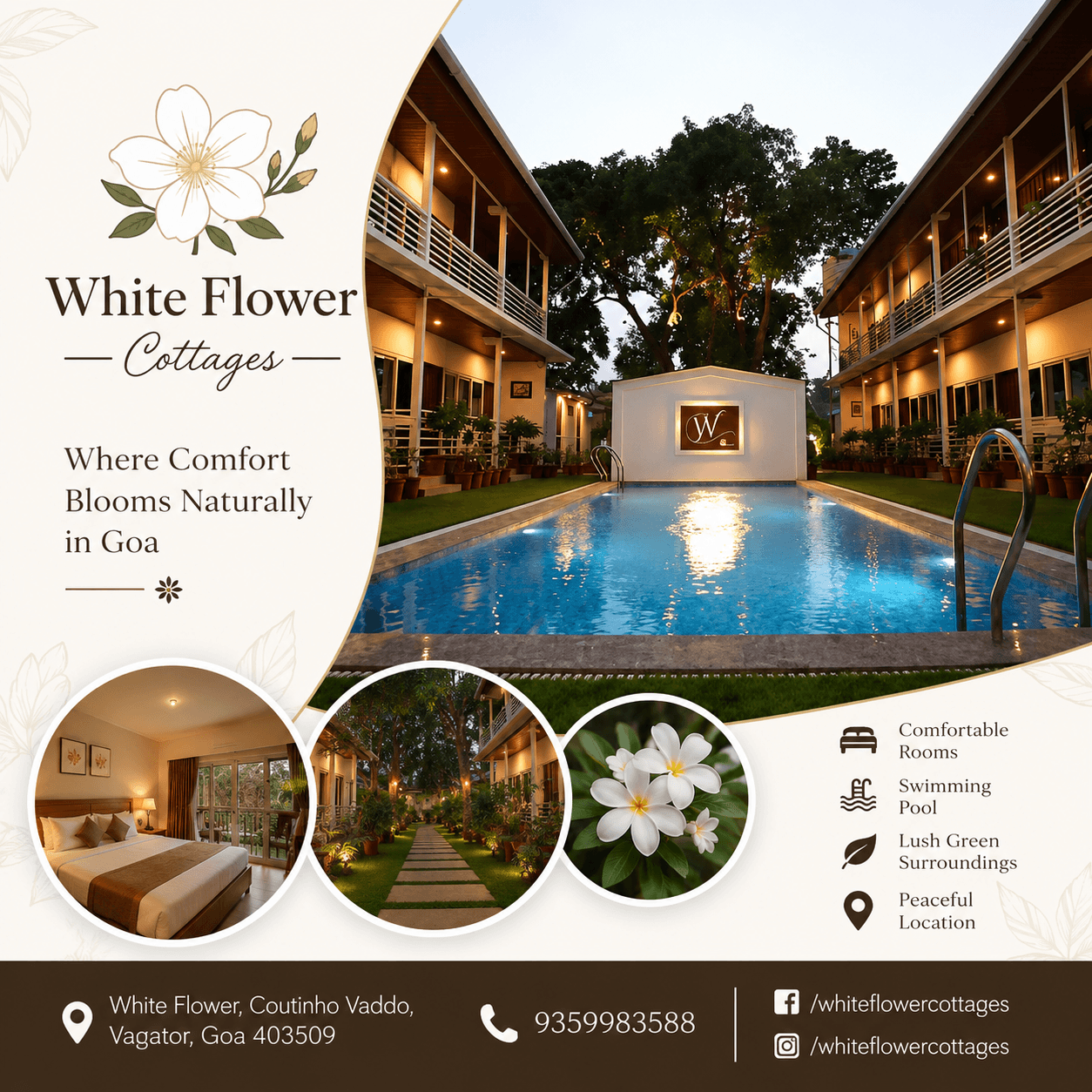White Flower Cottages - Resort Near Vagator Beach – photo 3
