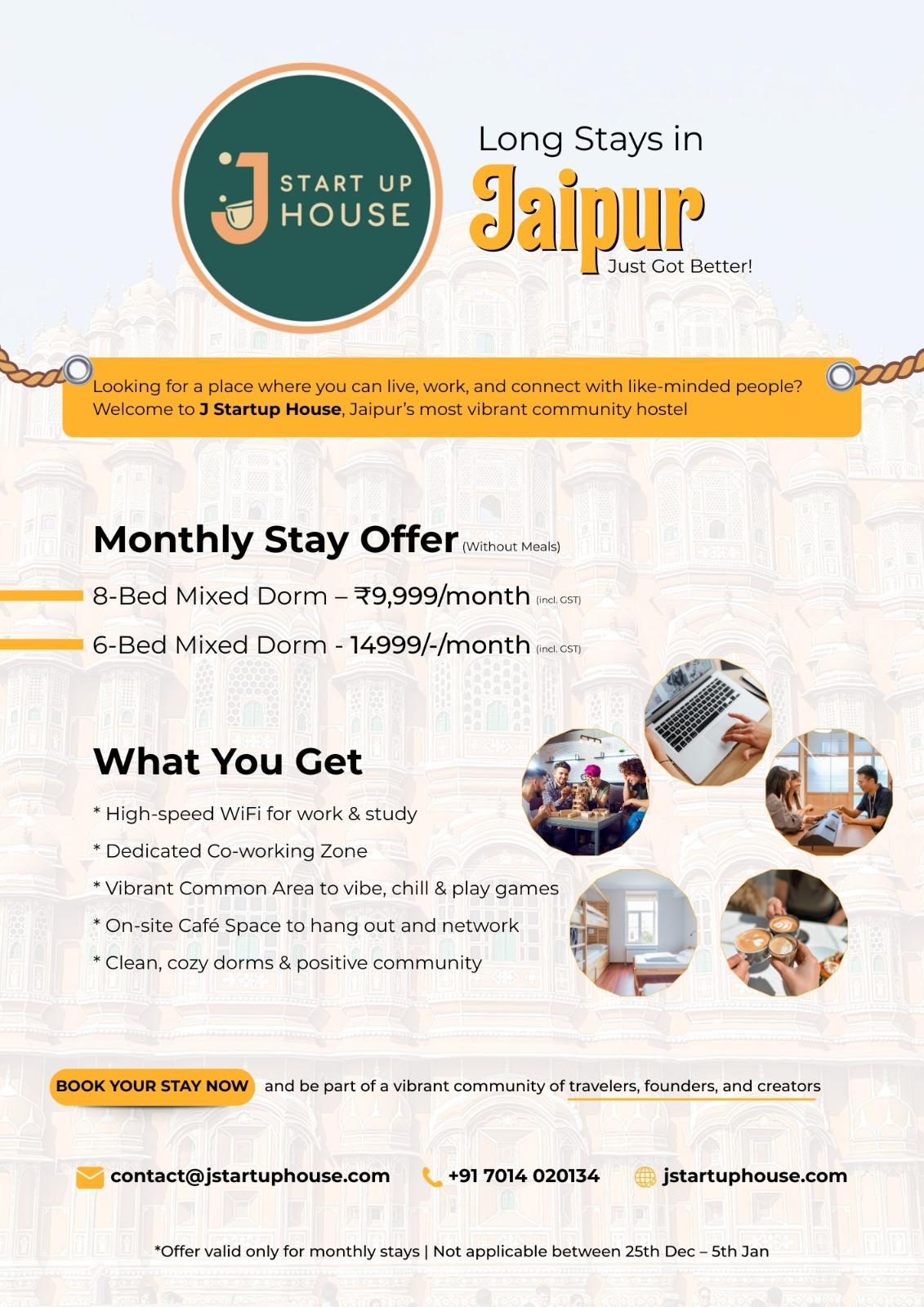 J Startup House - Coliving & Coworking, Jaipur - C Scheme – photo 3
